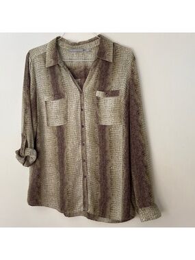 Women’s Valerie Stevens Snake Print Top Size XL